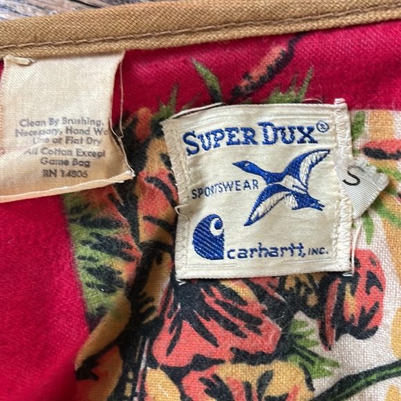 RARE Vintage Carhartt Hunting Vest Super Dux Novelty Hound Duck 60s Size Small - Picture 5 of 13